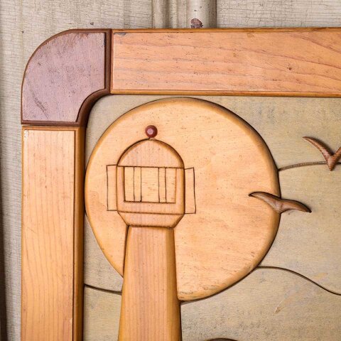 #55359 16x20 Carved Wood Lighthouse Wall Hanging image 2