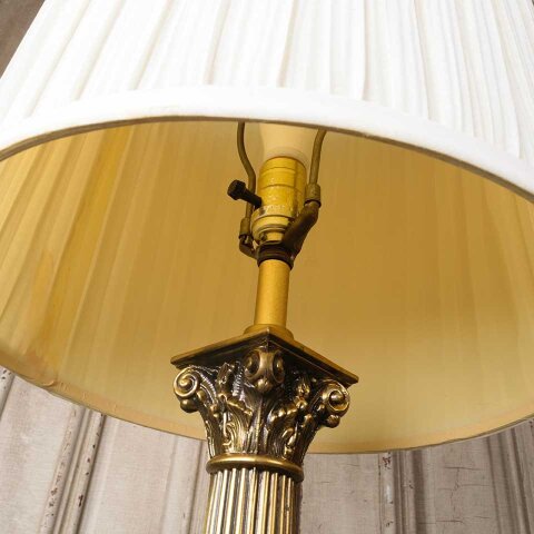 #55420 Vintage Brass & Marble Column Lamp image 7