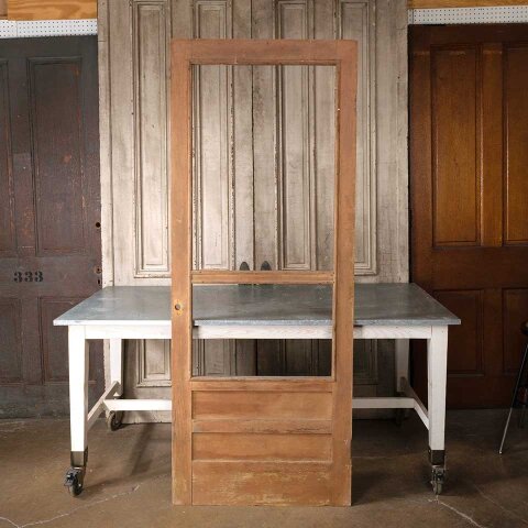 #55436 32x82 Salvaged Antique Wood Screen Door image 4