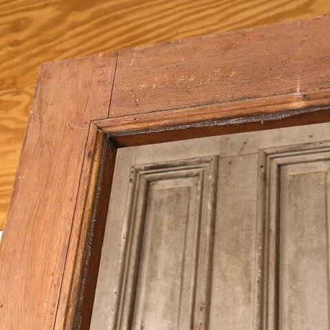 #55436 32x82 Salvaged Antique Wood Screen Door image 7