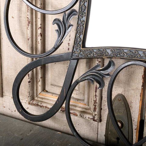 #55457 33x33 Ornate Wrought Iron Wall Mirror image 3