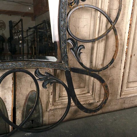 #55457 33x33 Ornate Wrought Iron Wall Mirror image 4