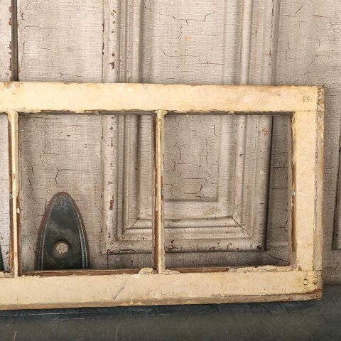 #55460 34x12 Antique Divided 4 Lite Wood Window image 3
