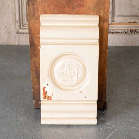 Antique Wood Rosette Interior Trim Block