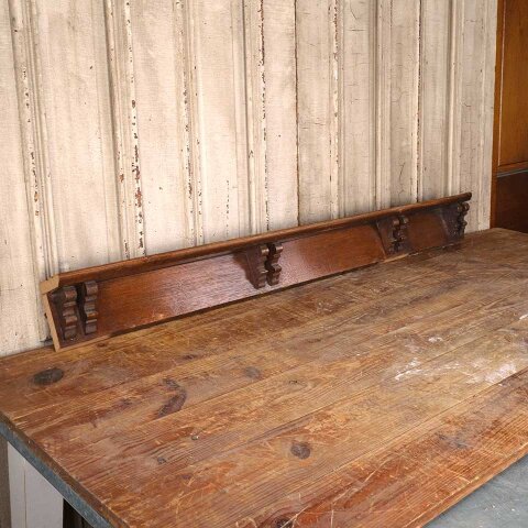 #55477 54x5 Salvaged Antique Wood Wall Plate Shelf image 6