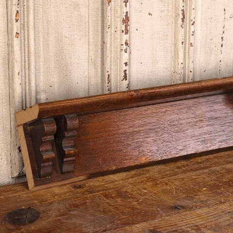 #55477 54x5 Salvaged Antique Wood Wall Plate Shelf image 7