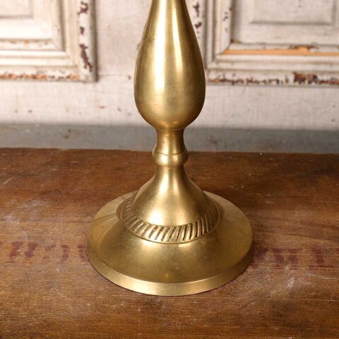 #55494 Vintage Brass Candelabra 3 Candle Holder image 3