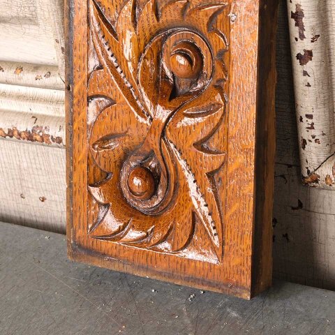 #55500 Antique Wood Rosette Interior Trim Block image 2