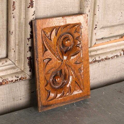 #55500 Antique Wood Rosette Interior Trim Block image 3