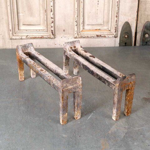 #55546 Cast Iron Fireplace Fire Dogs Log Holders image 3