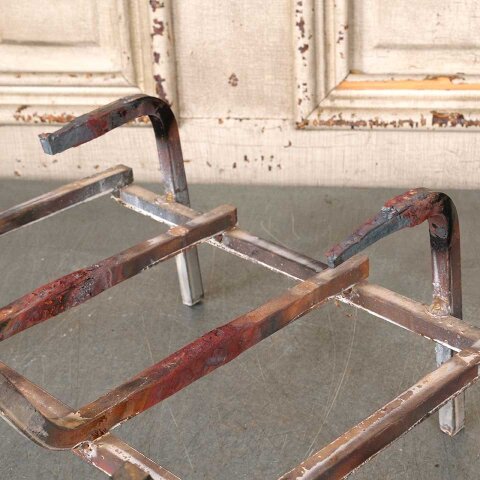 #55547 Salvaged Metal Fireplace Log Holder Basket image 3