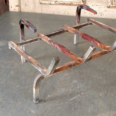 #55547 Salvaged Metal Fireplace Log Holder Basket image 6