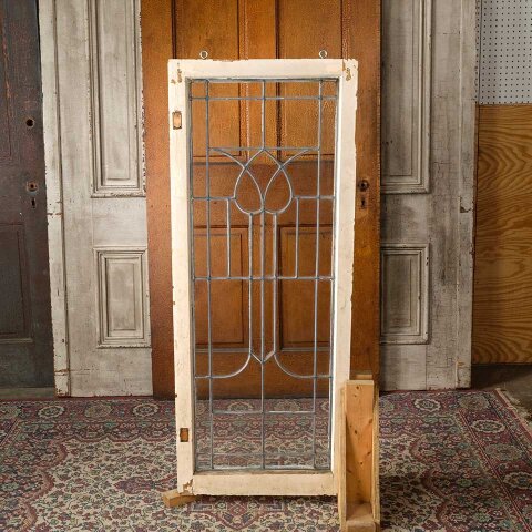 #55553 22x55 Antique Leaded Glass Window Sash image 5