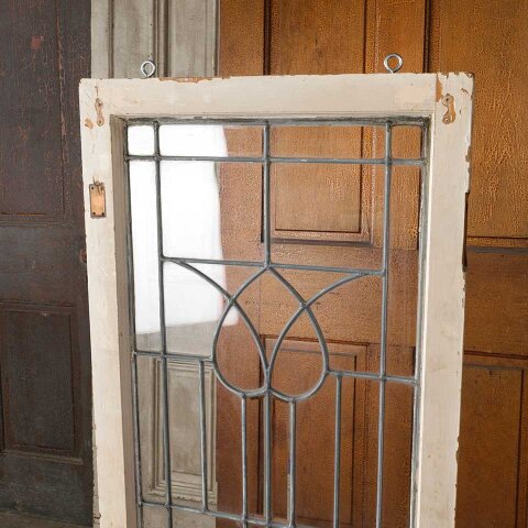 #55553 22x55 Antique Leaded Glass Window Sash image 6