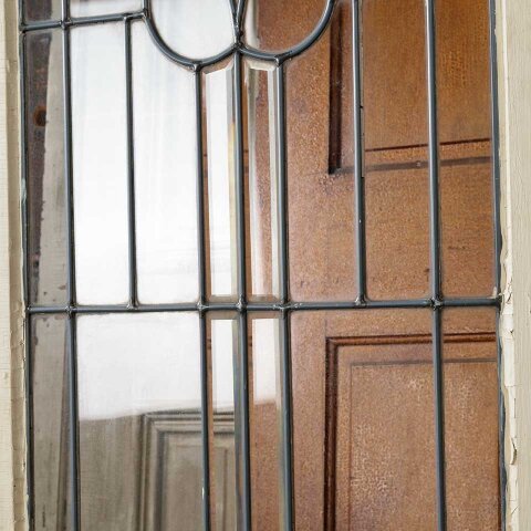 #55553 22x55 Antique Leaded Glass Window Sash image 3
