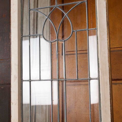 #55554 22x55 Antique Leaded Glass Window Sash image 2