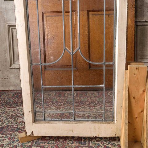 #55554 22x55 Antique Leaded Glass Window Sash image 3