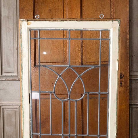 #55554 22x55 Antique Leaded Glass Window Sash image 6