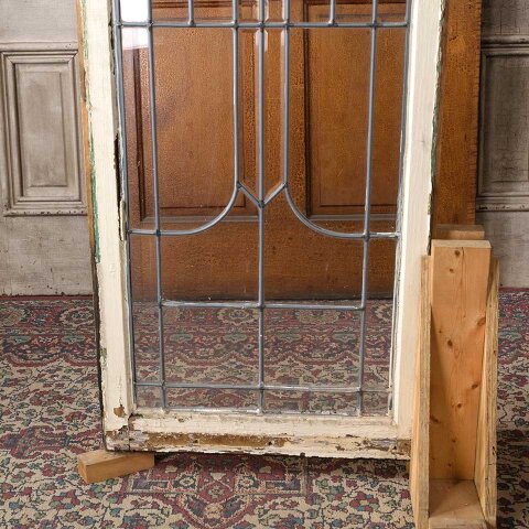 #55554 22x55 Antique Leaded Glass Window Sash image 7