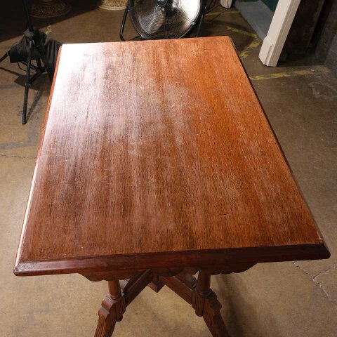 #55562 27x18 Antique Victorian Wood Parlor Table image 6