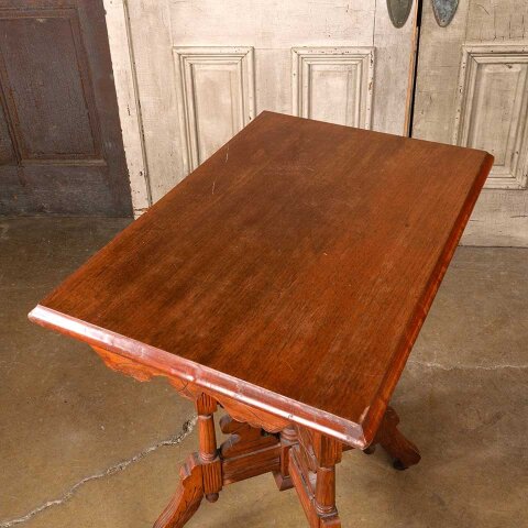 #55562 27x18 Antique Victorian Wood Parlor Table image 7
