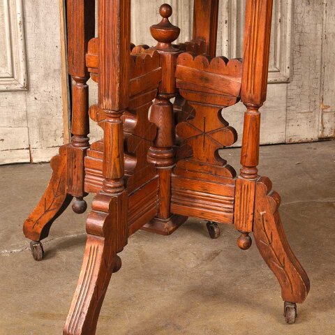 #55562 27x18 Antique Victorian Wood Parlor Table image 3