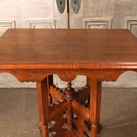 #55562 27x18 Antique Victorian Wood Parlor Table image 5