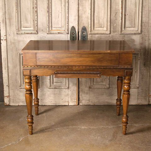 #55563 40x40 Antique Wood Spinet Piano Top Desk image 2