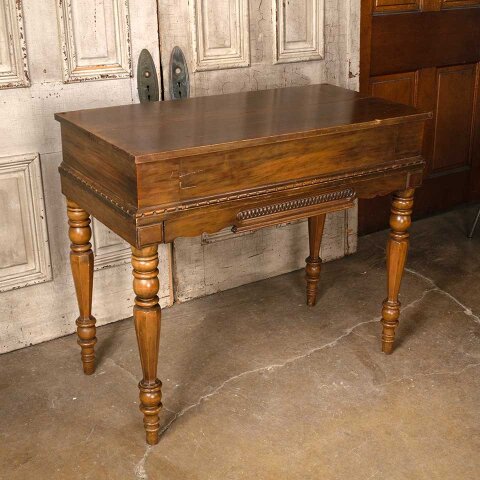 #55563 40x40 Antique Wood Spinet Piano Top Desk image 3