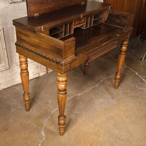 #55563 40x40 Antique Wood Spinet Piano Top Desk image 8