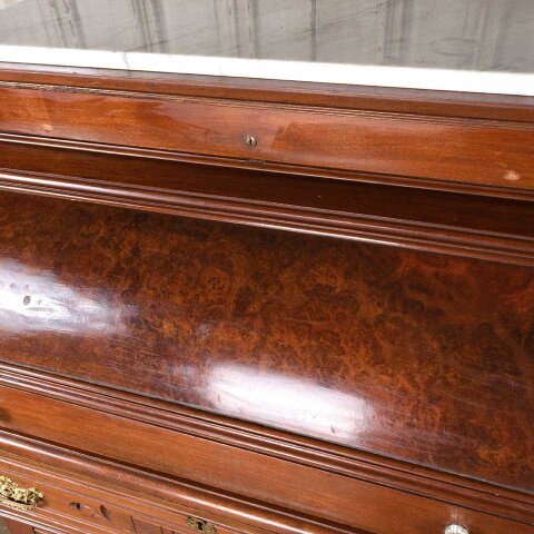 #55564 37x44 Antique Wood Victorian Rolltop Desk image 6