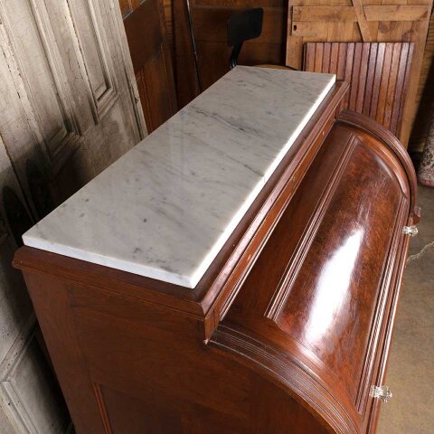 #55564 37x44 Antique Wood Victorian Rolltop Desk image 8