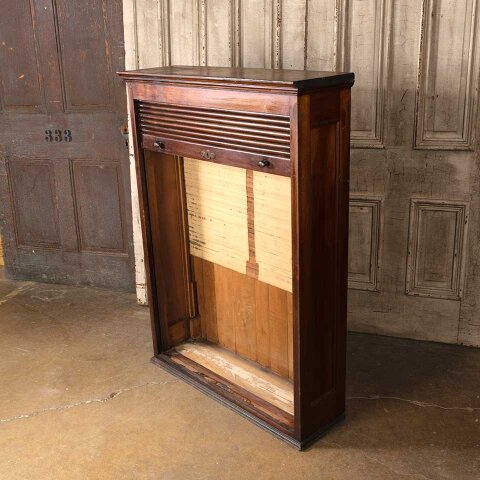 #55565 35x50 Antique Wood Roll Up Storage Cabinet image 3