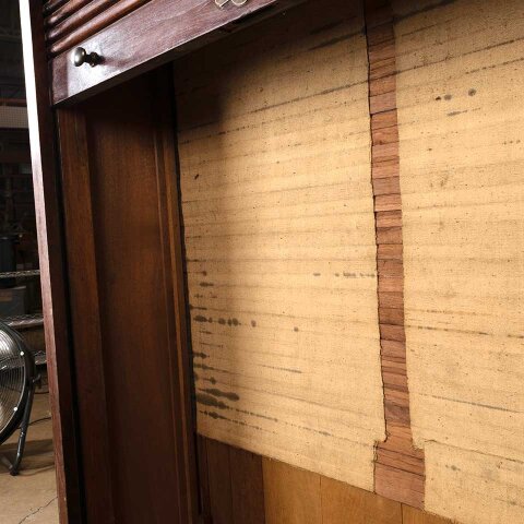#55565 35x50 Antique Wood Roll Up Storage Cabinet image 6