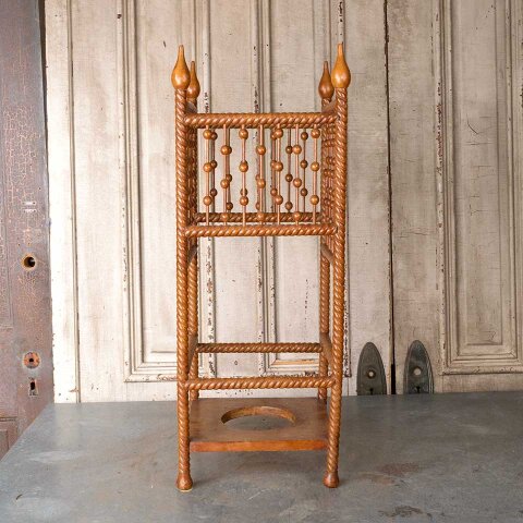 #55569 Antique Stick & Ball Wood Umbrella Stand image 2