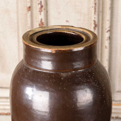 #55578 Antique Stoneware Canning Storage Jar Crock image 2