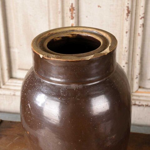 #55578 Antique Stoneware Canning Storage Jar Crock image 4