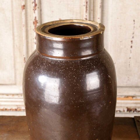 #55578 Antique Stoneware Canning Storage Jar Crock image 5