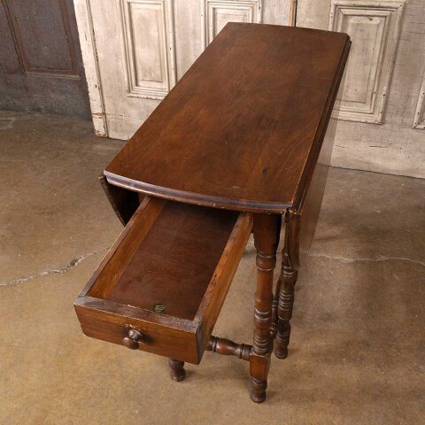 #55583 Antique Wood Gate Leg Table image 3