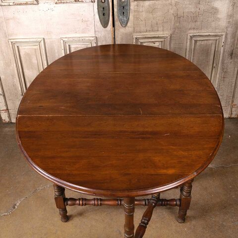 #55583 Antique Wood Gate Leg Table image 7