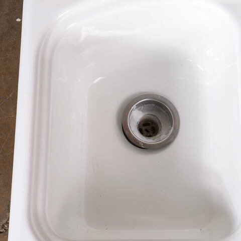 #55593 Salvaged Kohler Cast Iron Double Bowl Sink image 3