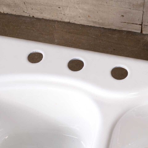 #55593 Salvaged Kohler Cast Iron Double Bowl Sink image 6