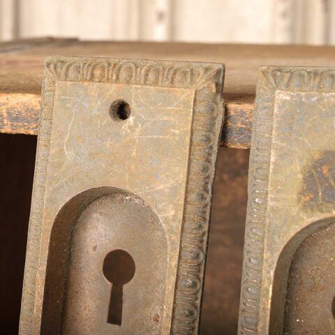 #55602 Antique Cast Iron Pocket Door Pulls Hardware image 4