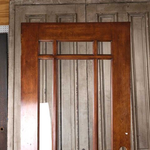 #55612 35x83 Antique Arts & Crafts 9 Lite Entry Door image 2