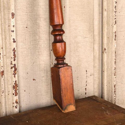 #55621 Antique Turned Pine Wood Staircase Baluster image 2