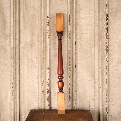 #55621 Antique Turned Pine Wood Staircase Baluster image 4