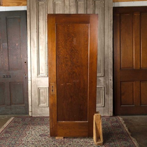 #55627 30x77 Salvaged Antique 1 Panel Interior Door image 5