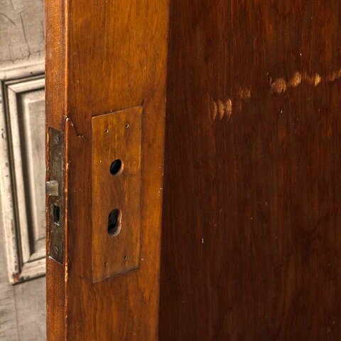 #55627 30x77 Salvaged Antique 1 Panel Interior Door image 8