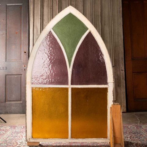 #55704 37x58 Pointed Arch Colored Glass Window image 4