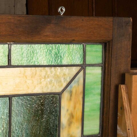 #55743 52x21 Antique Stained Glass Window Sash image 4